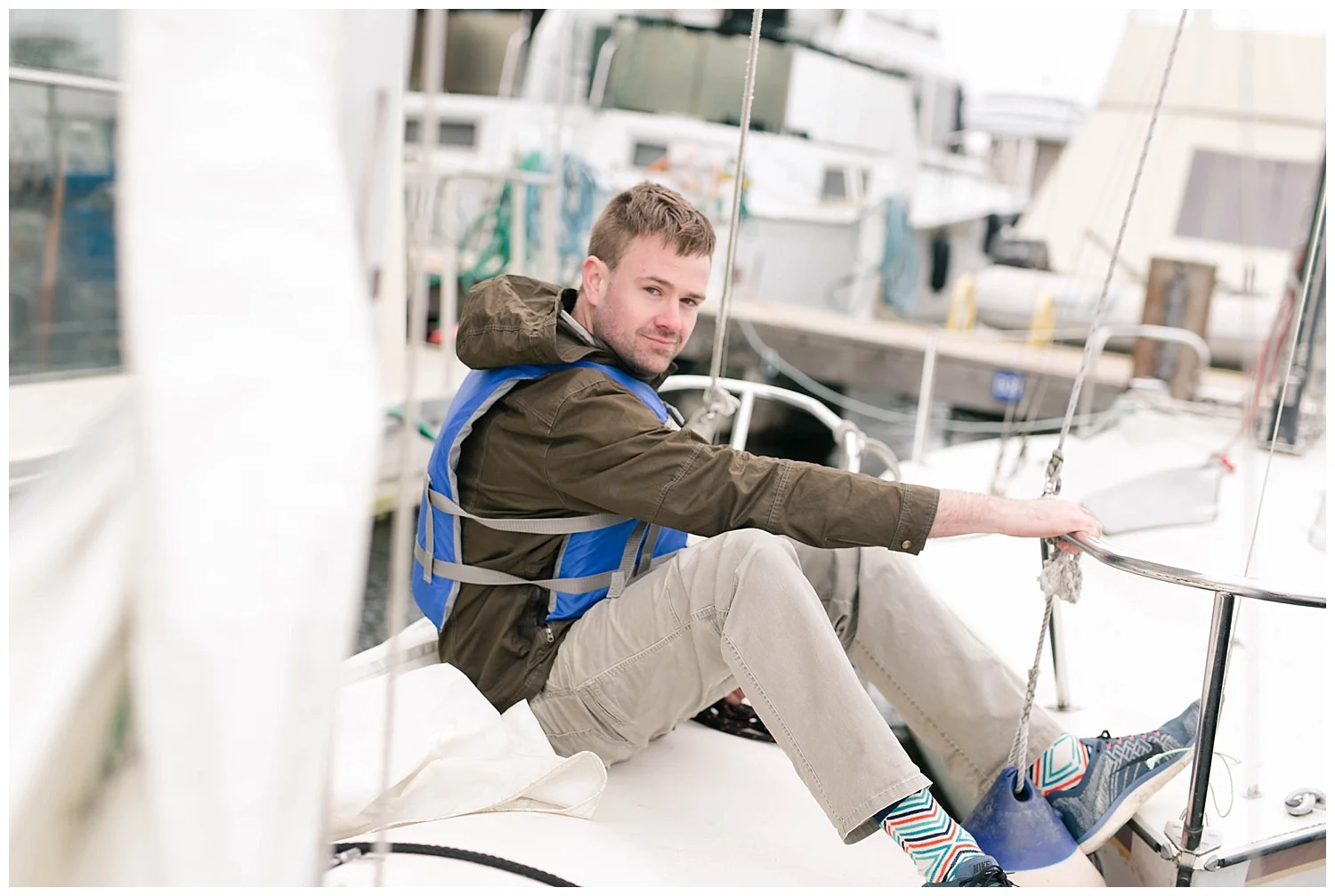 Is it just me or is he WORKIN' that life jacket?! 