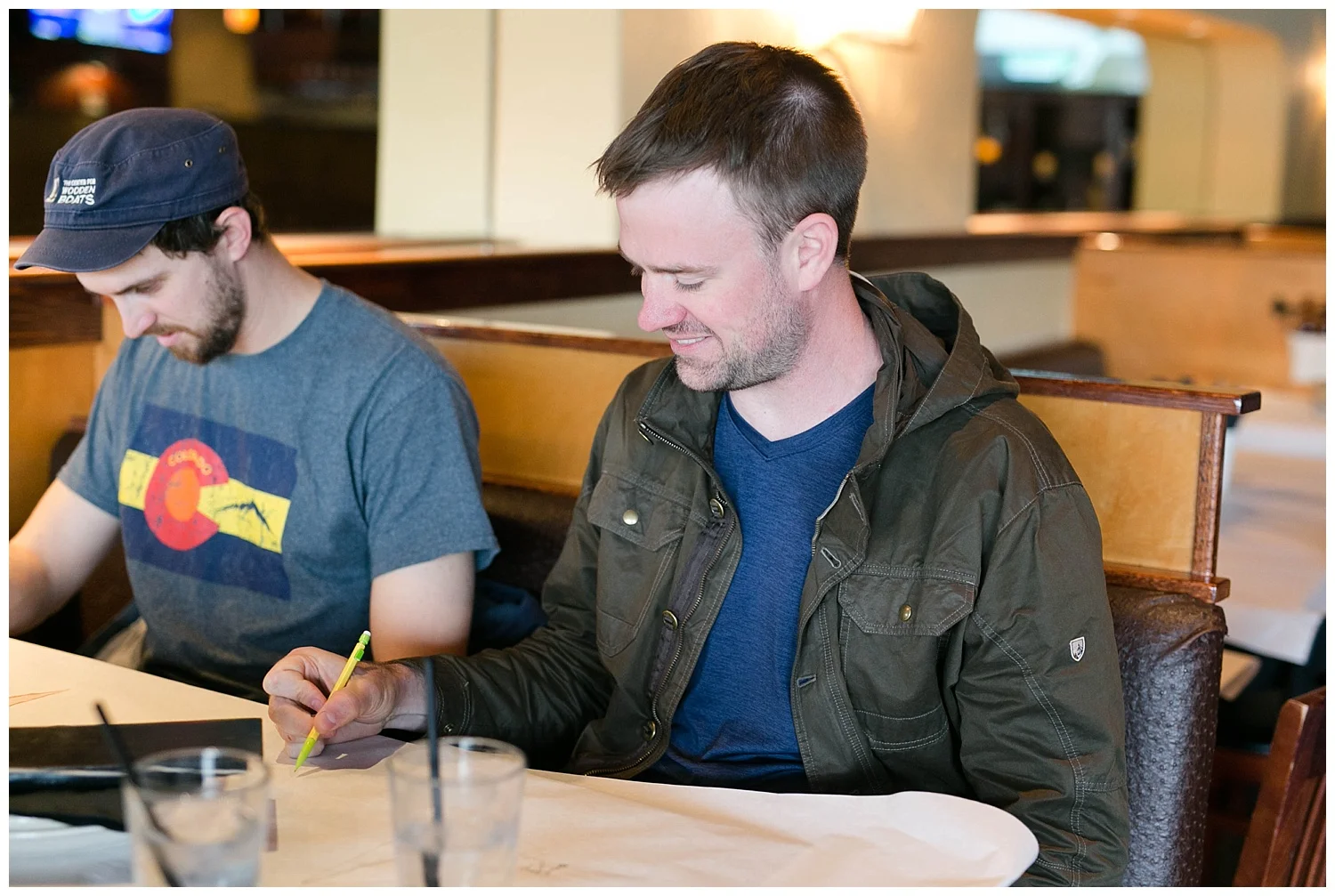 After an afternoon on the water, we were ready for some warm food. BBQ it is from Cask and Trotter ! Extra bonus: you can color all over the table. The guys were weirdos and decided to sit on the same side of eachother. Let's just say the waitress misinterrpretted who the couple was when it came time for the check! 