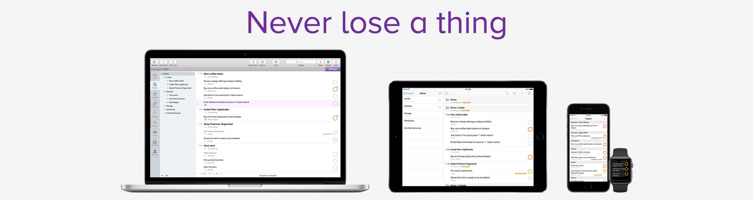 mmmmmm, don't you just love a lineup of apple products?! Screenshot from Omnigroup.com/omnifocus 