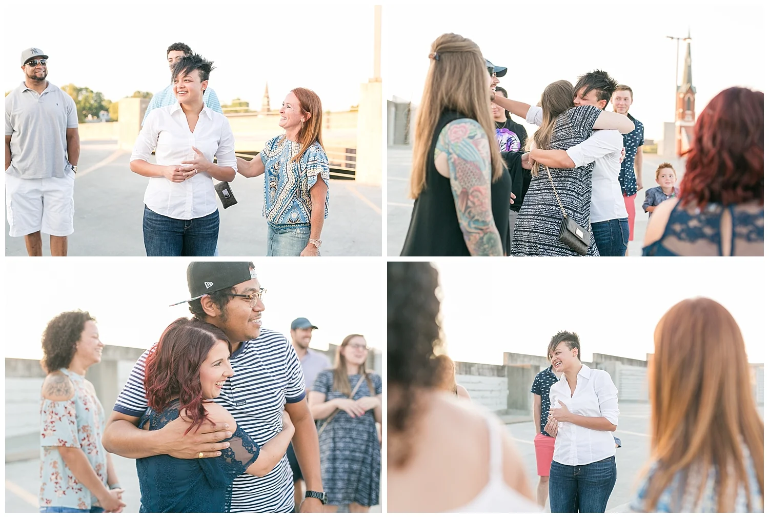 And there were lots of hugs to go around as they retold their proposal story and celebrated together. 