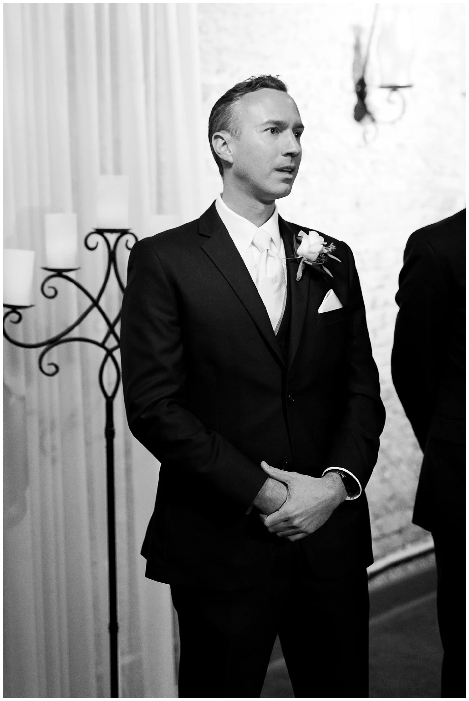 When he sees his bride walking towards him!! 