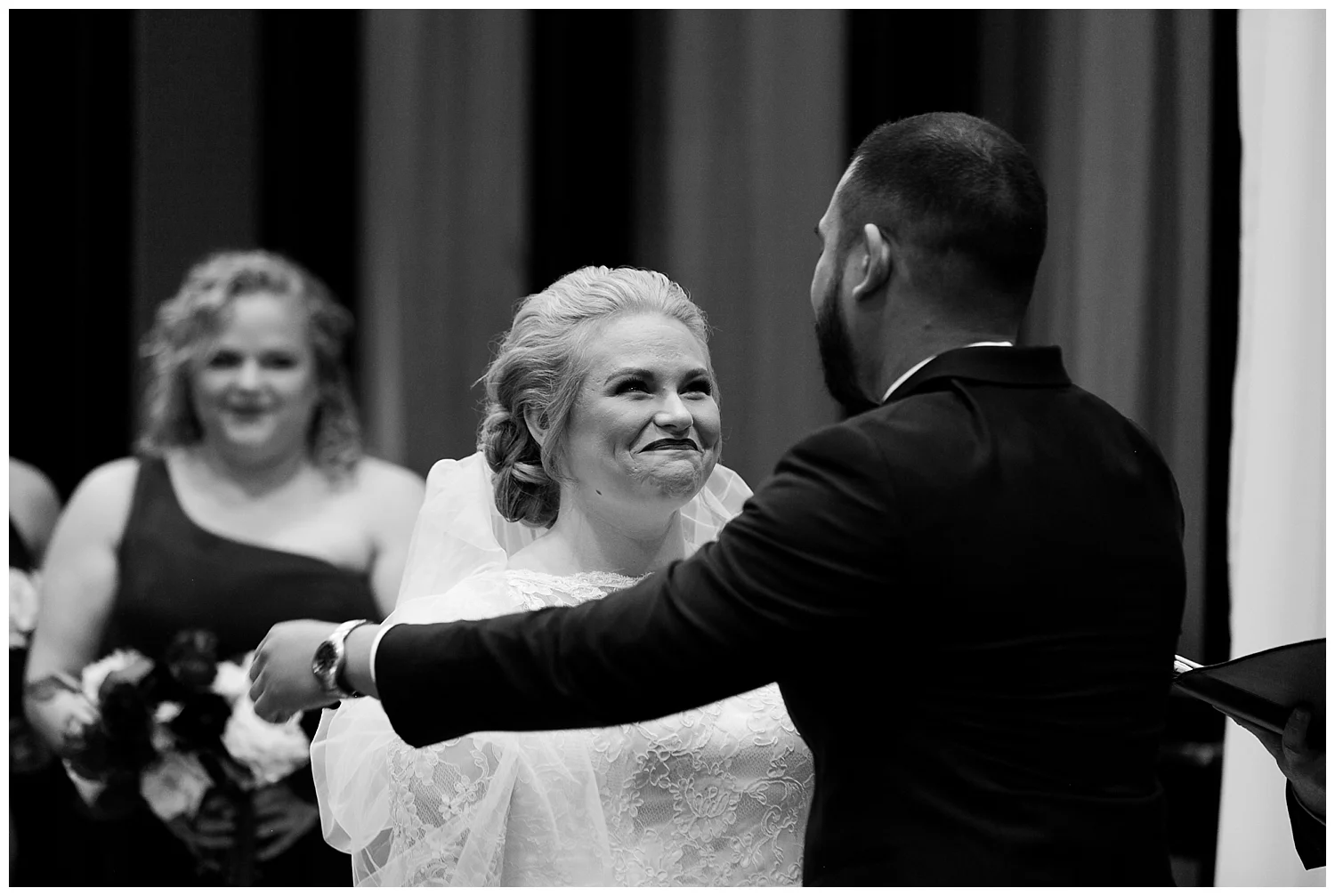 Nothing compares to the look these two gave each other as Louie gently lifted Kori’s veil off of her face. They were just SO excited to become husband and wife.