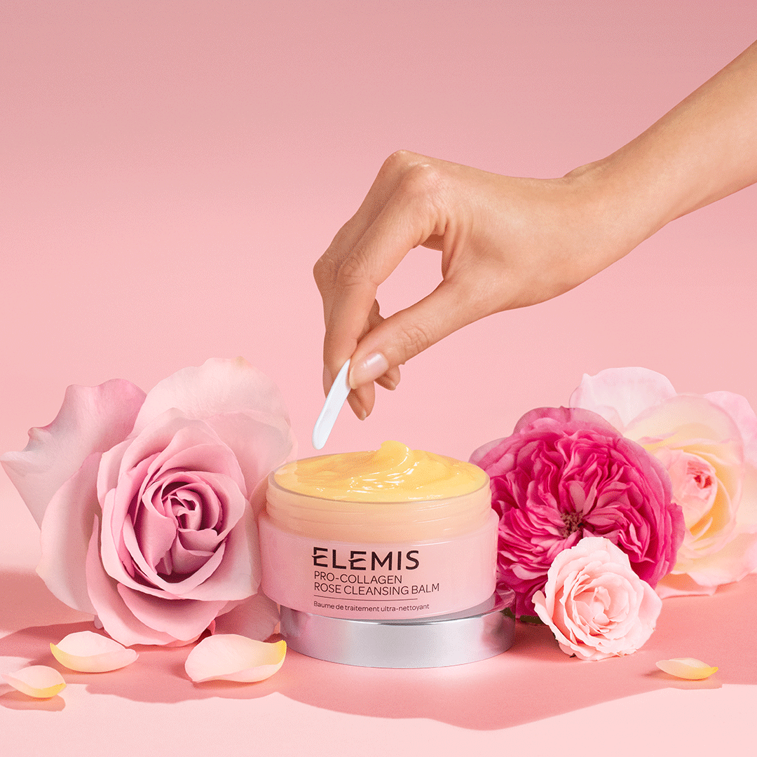 ELEMIS_PCROSECLEANSINGBALM_ANIMATION_DIGGING SPATULA INTO PRODUCT_1080X1080.gif