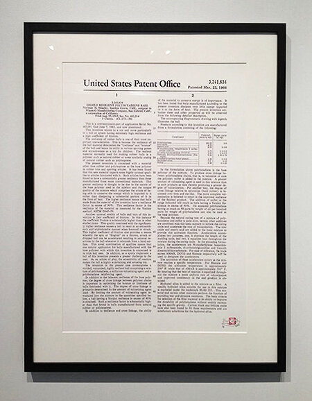  “Untitled (SUPER•BALL Patent - Pg. 1)”  2013  Hand silkscreened print on fine art paper  30"x 22 3/8" (Each)  Tripdych – Ed. of 5 +1 AP   Editions available  