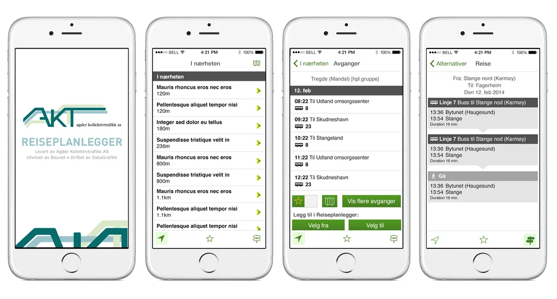 AKT travel app - user interaction design