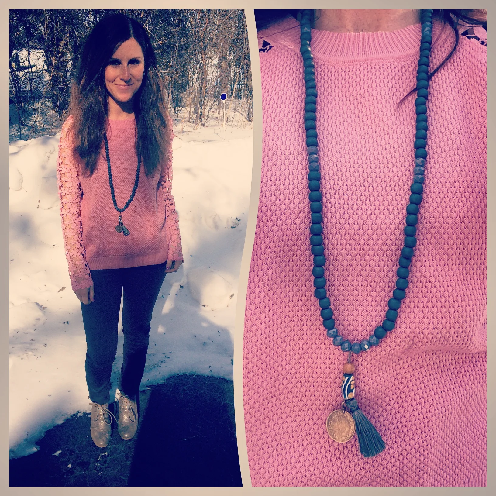 "Grey Mala" Necklace