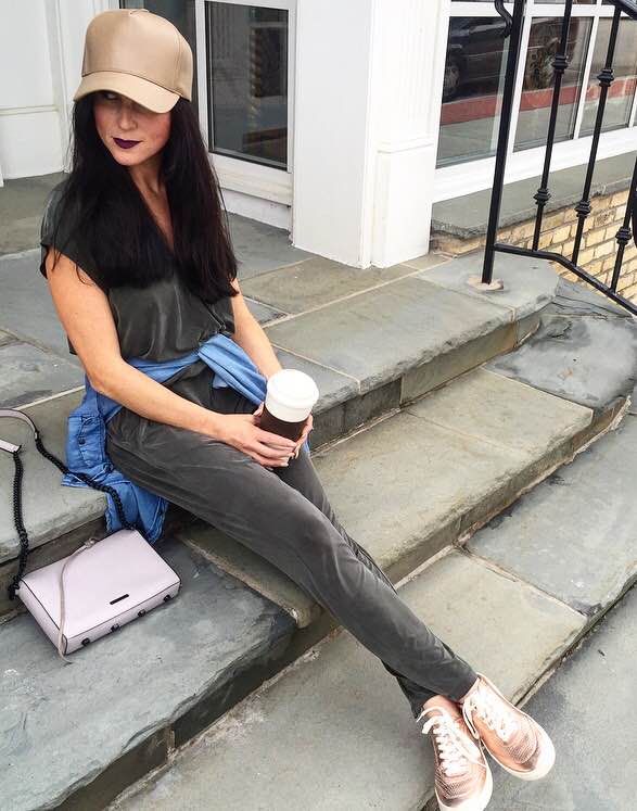 Sneakers// Via Spiga Handbag// Rebecca Minkoff Hat// Akira