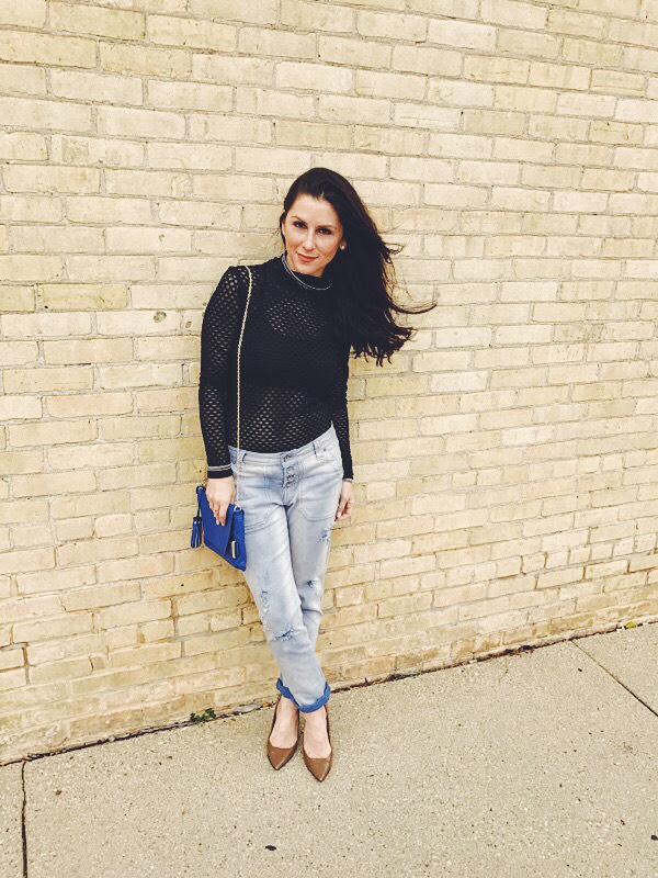 "Double Mesh Turtleneck" by Suki + Solaine