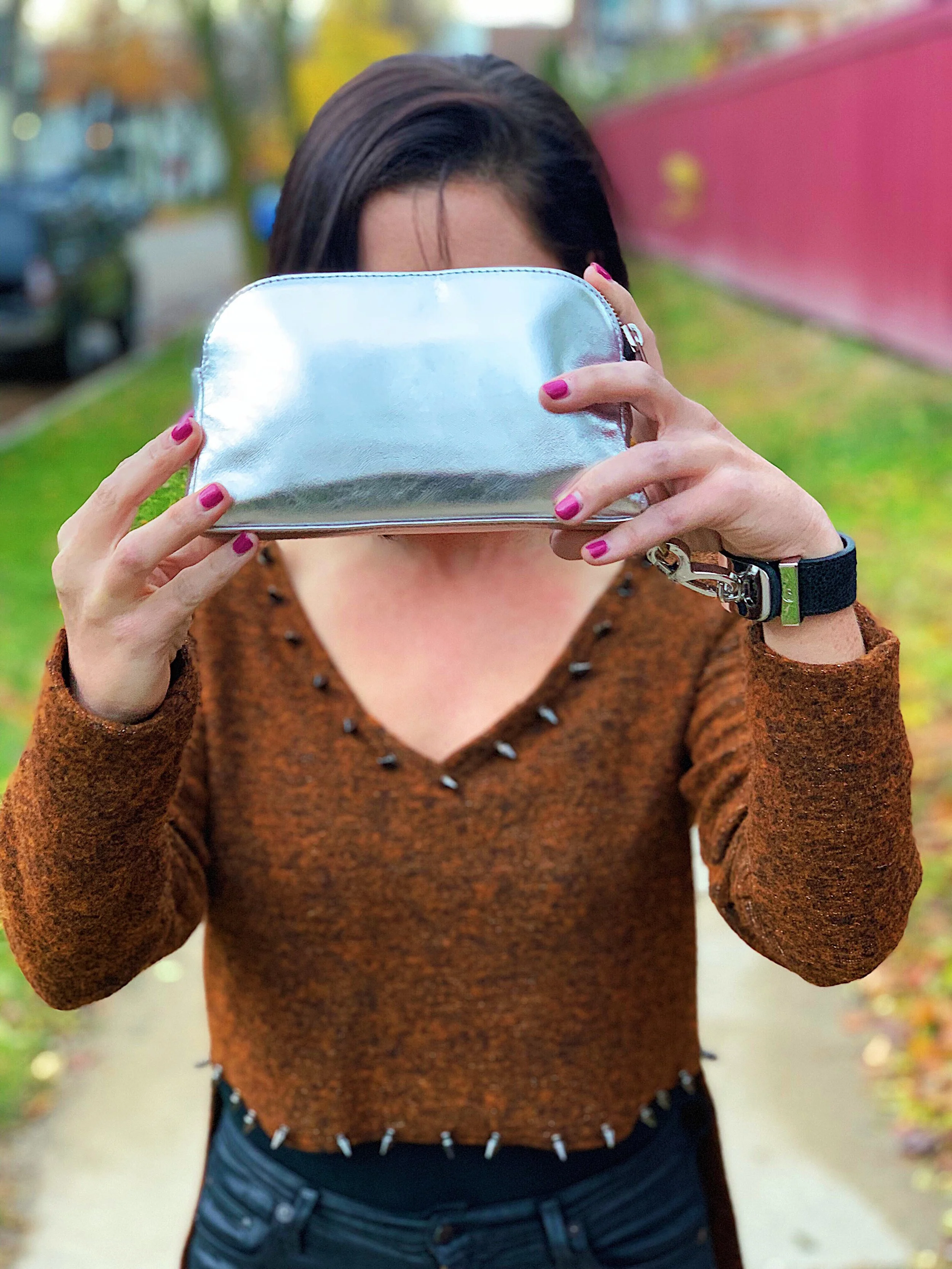 Silver Metallic Bag by BrennaB