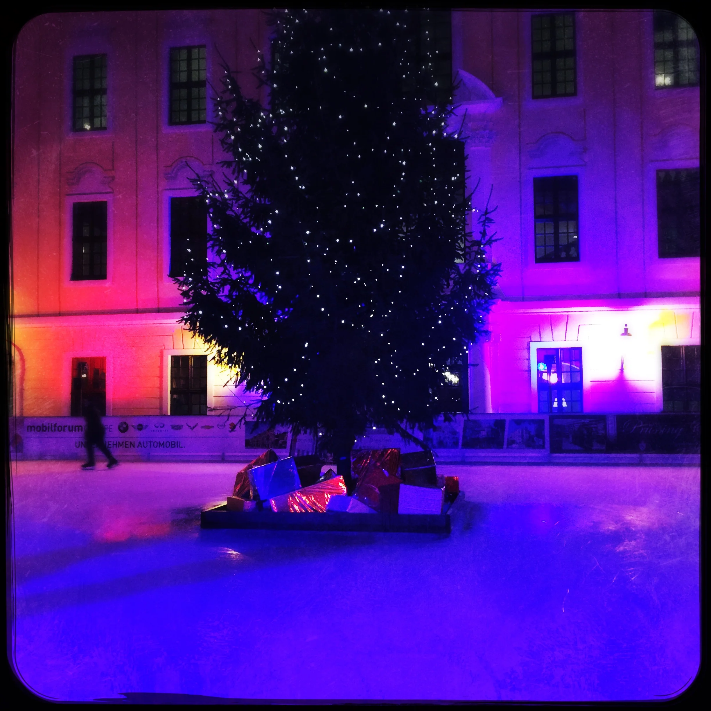 What could possibly be better than being in Germany experiencing one's first European Christmas while staying in a hotel with its very own open-air ice rink?!
