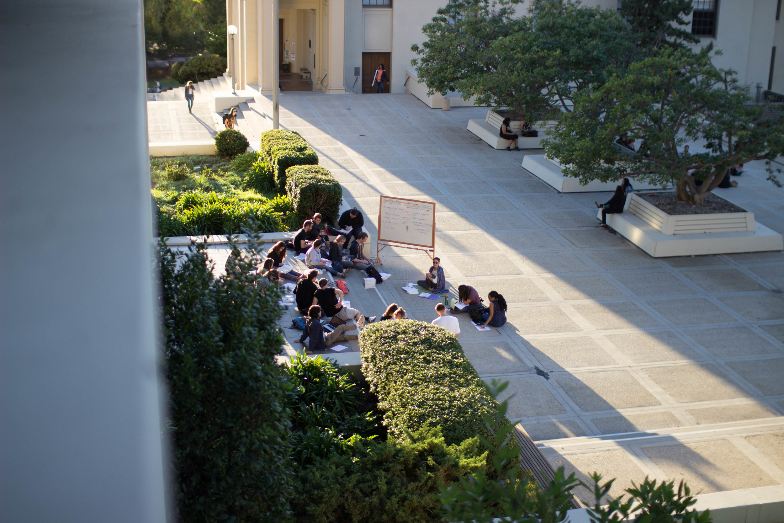 Classrooms were moved from academic buildings to right outside of the AGC, as professors expressed their solidarity with the student activists. 