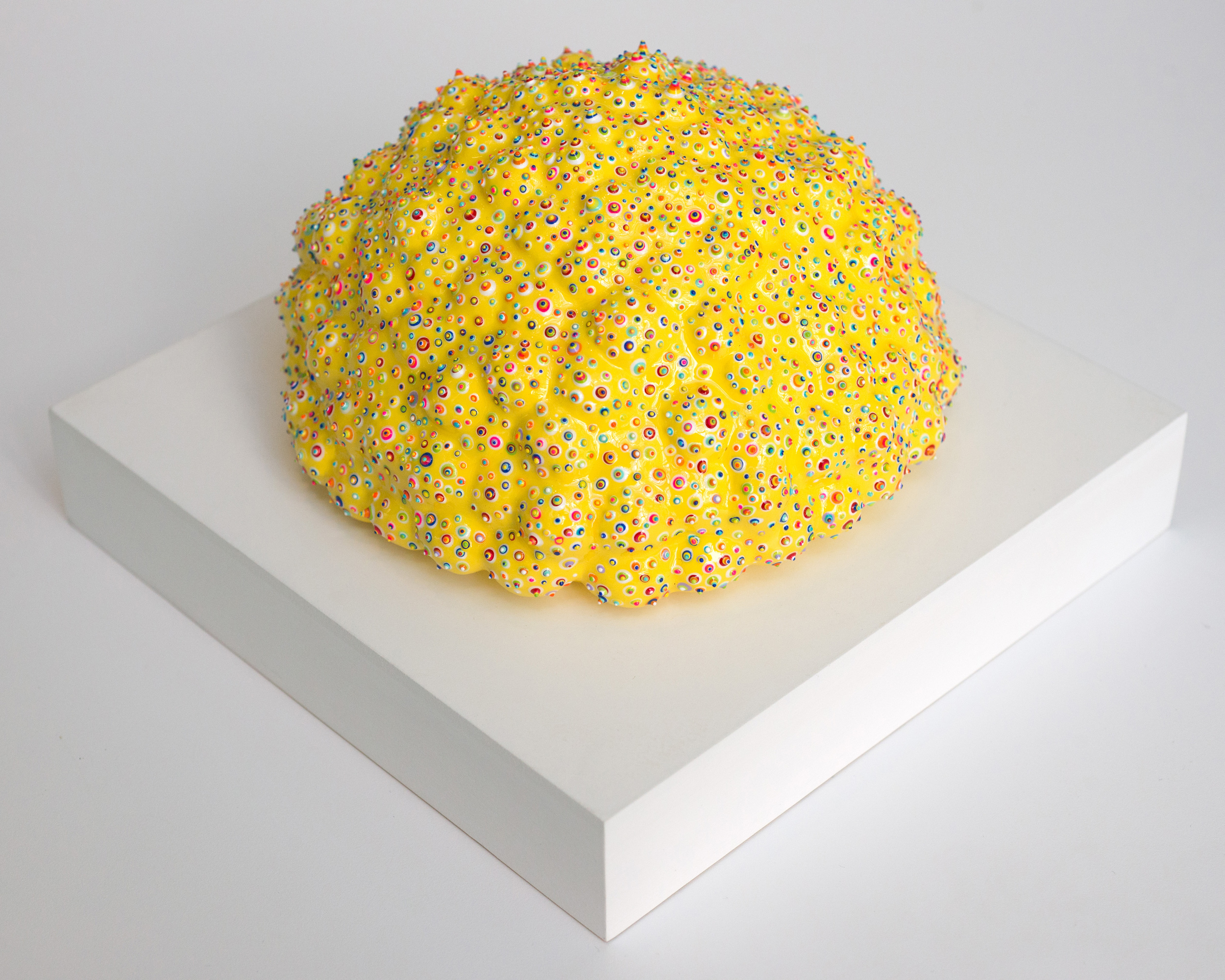 Bindu Marine - Available Acrylic and resin on clay. 7"x7"x4". 2015 Sculpture is not attached to the base. CraftTexas 2016 juried official selection. Houston for the Contemporary Craft. Houston, TX. 2016.