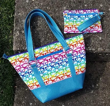 Titania Tote in Sparkle Vinyl Accents