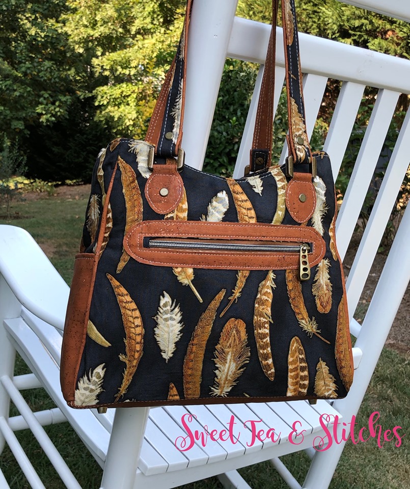 Emilina Handbag with an Internal Zipper Pocket Divider PDF Pattern