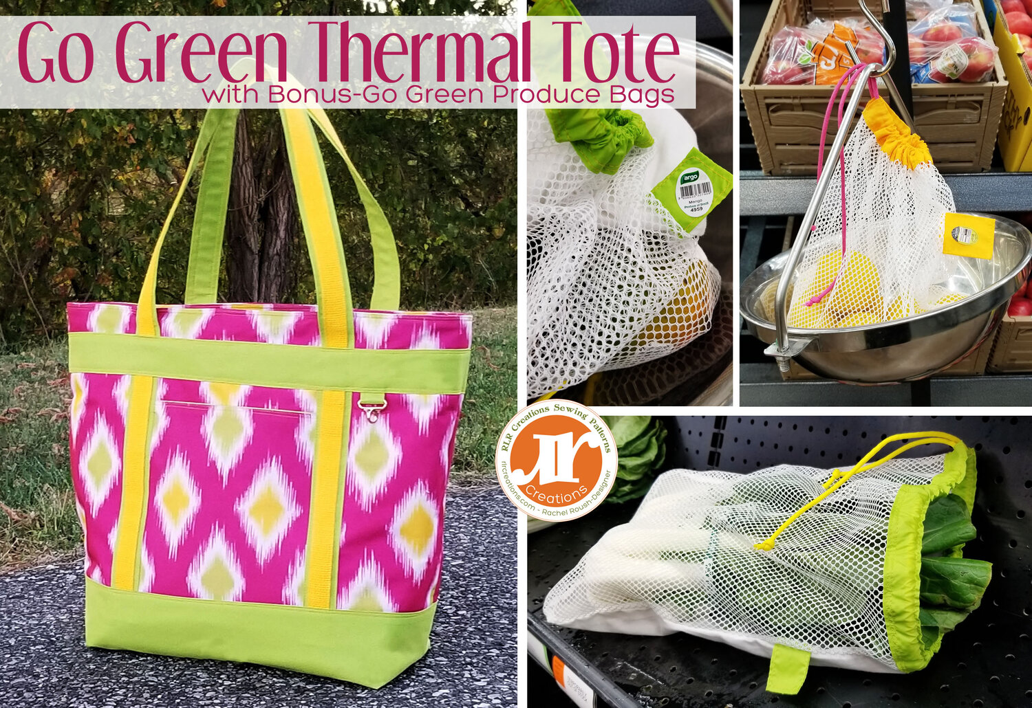 Go Green Trio Bundle-Thermal Tote, Grocery Bags and Carry Pod, and