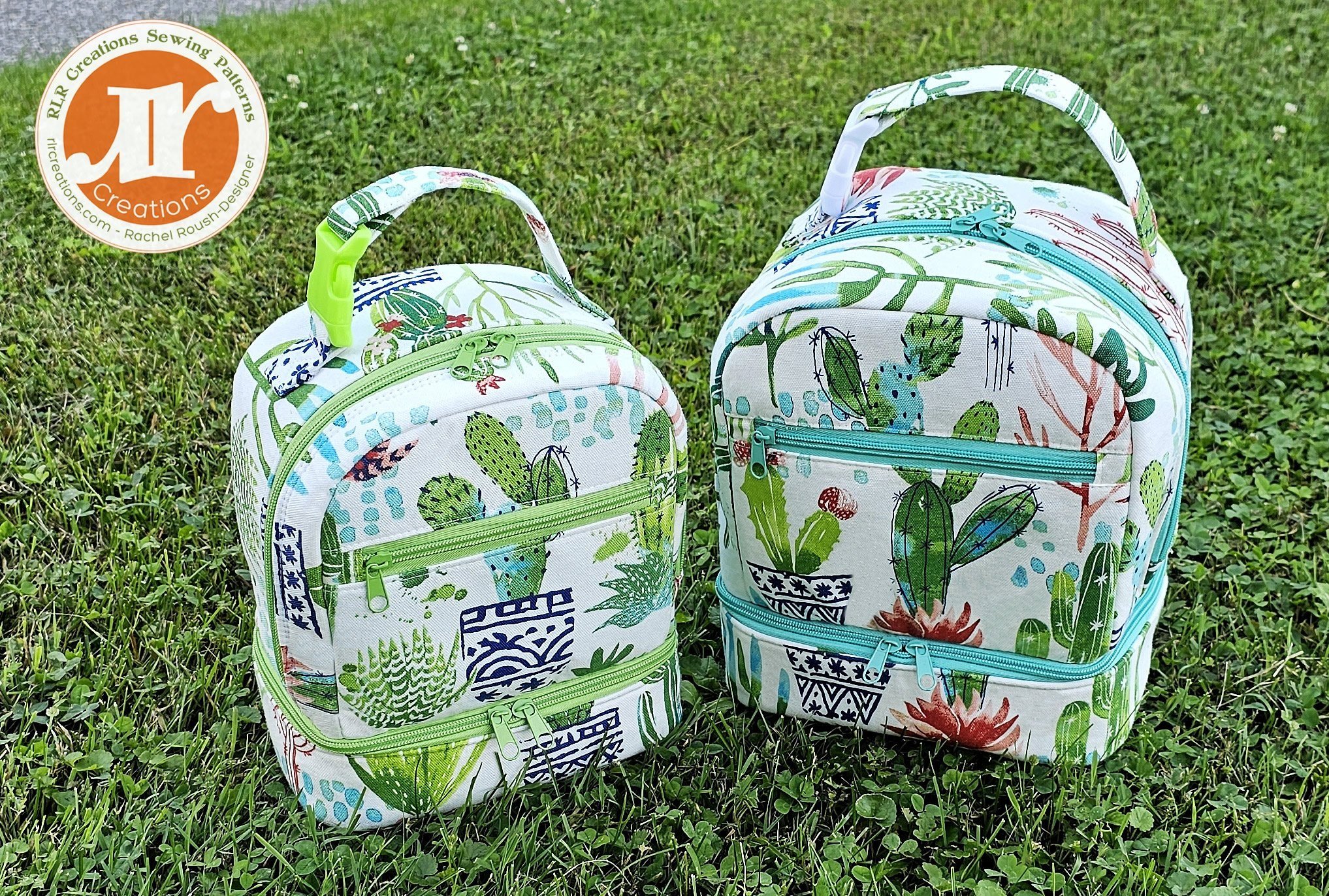 Tiffin Double Compartment Lunch Totes - Child and Adult sizes included - PDF Sewing Pattern