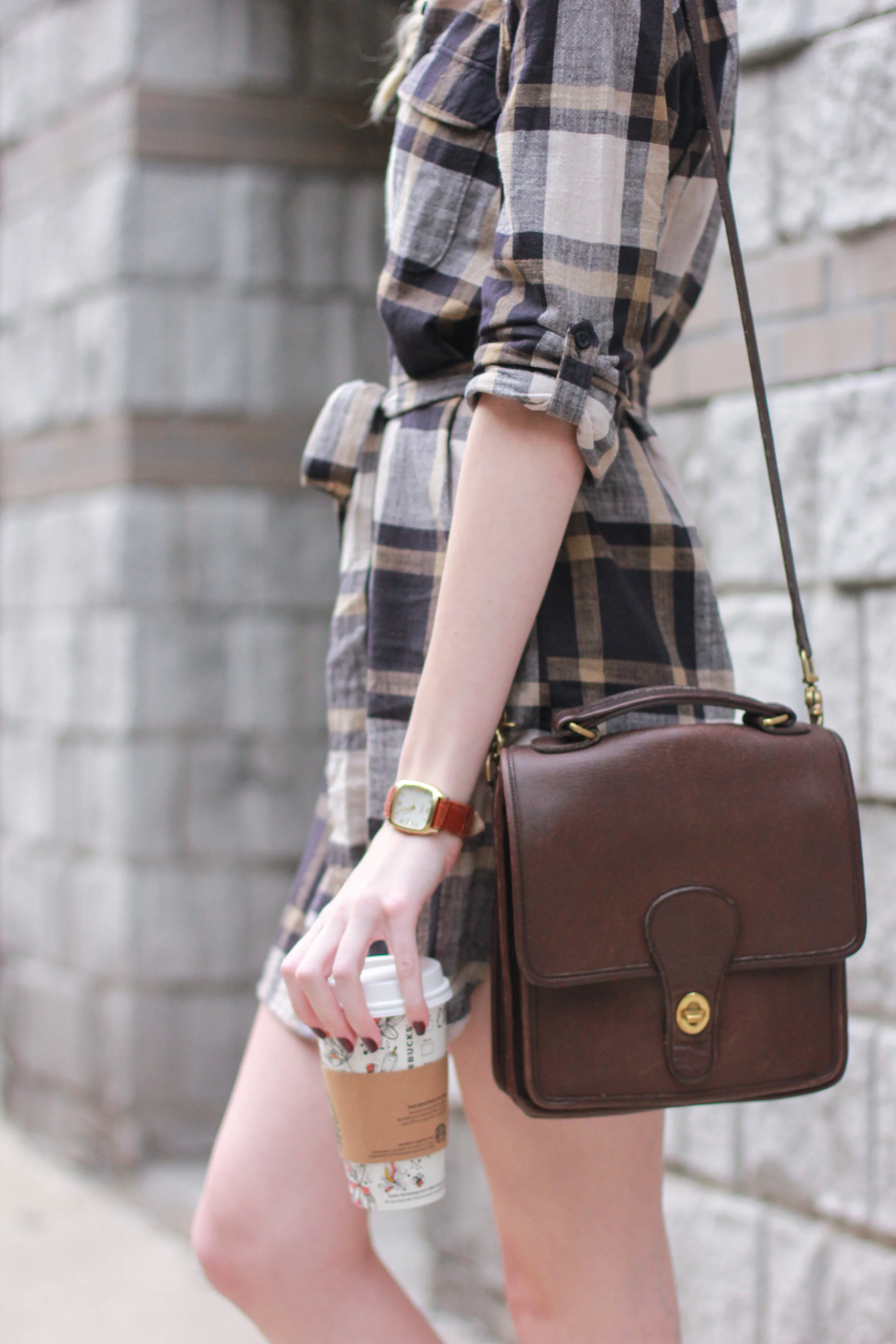 Dress - Similar&nbsp;/ Earrings - LOFT and F21 / Bag - Similar / Shoes - Identical