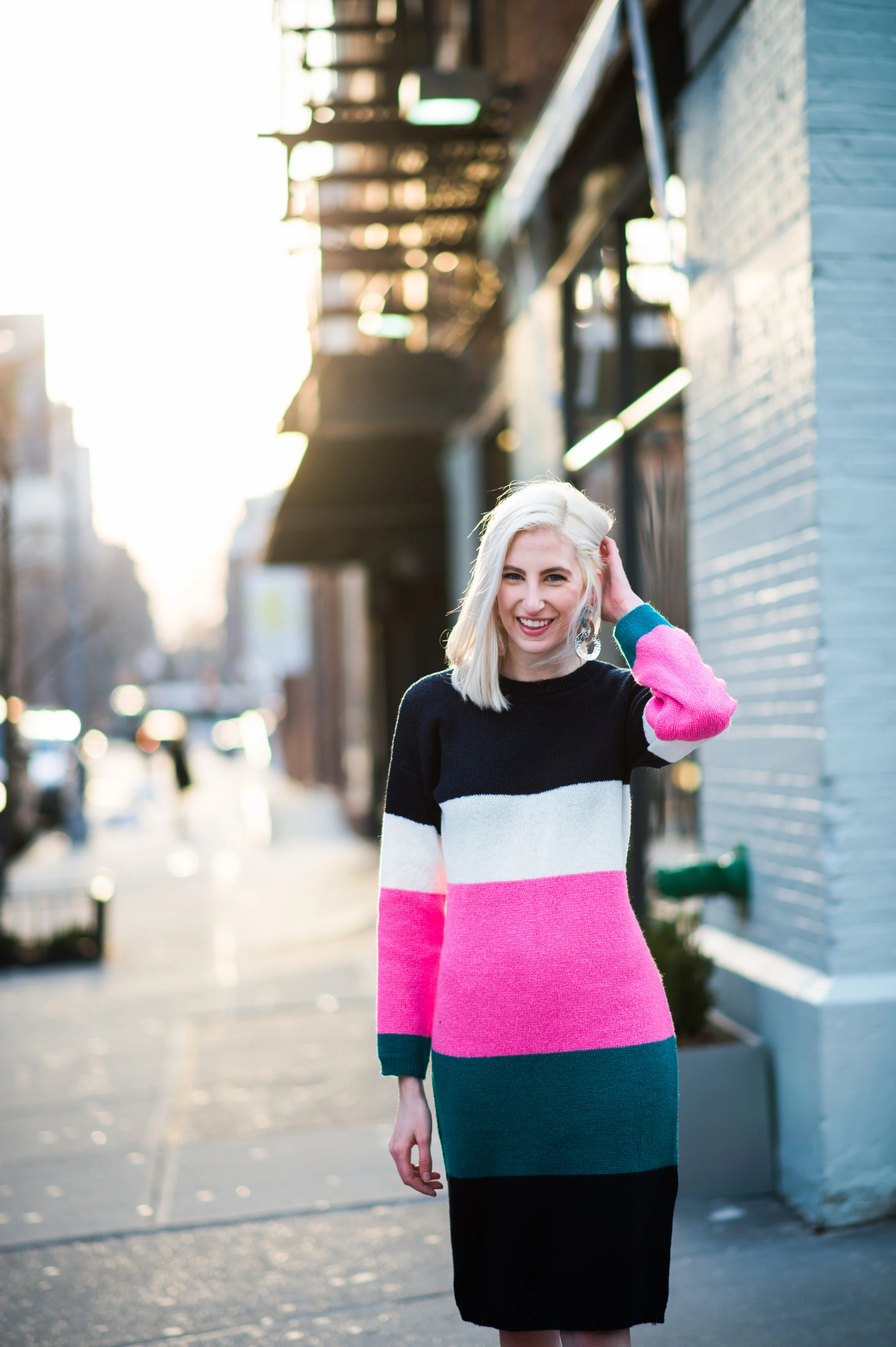 pink and blue combination dress Womens Sweater Dress Oversized Cable Knit Chunky Long Sleeve Short Dre   Divahotcouture