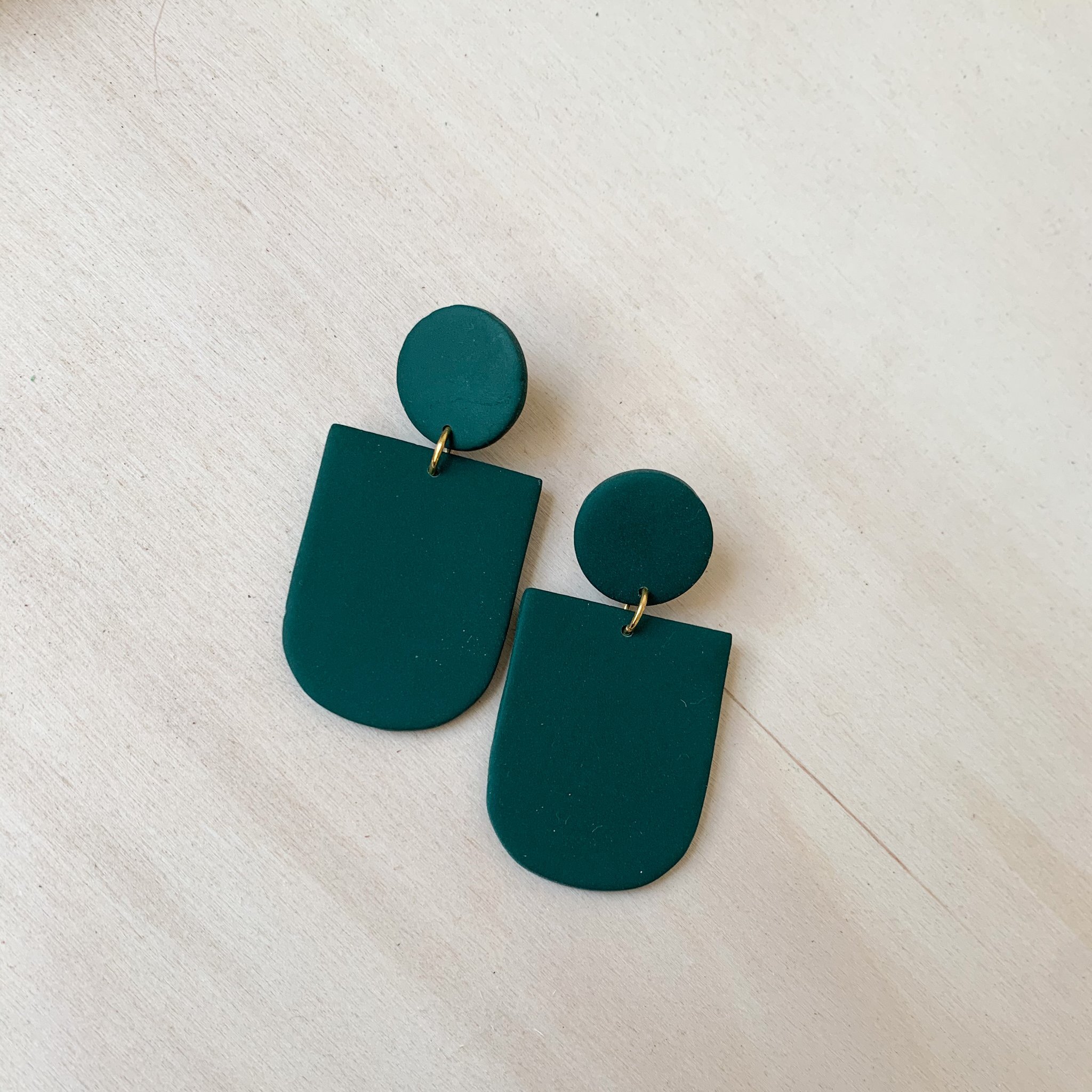 Marah Cotta Clay, the slow morning earring, emerald