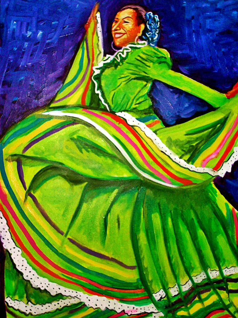 Woman in Green Dress