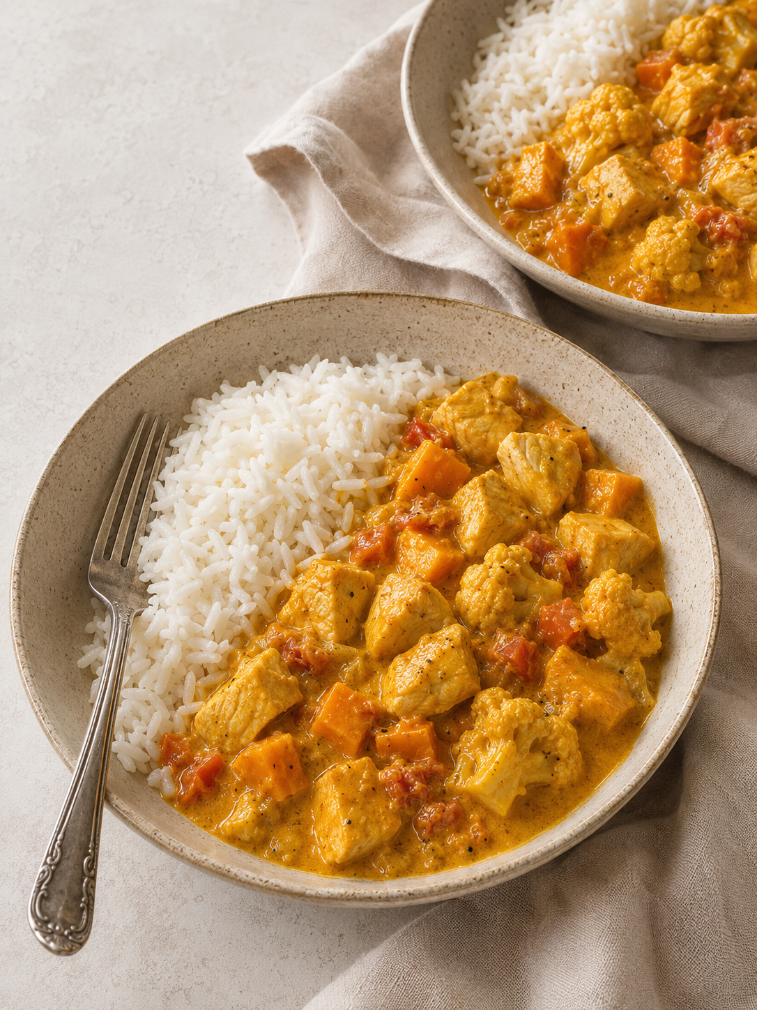Chicken, Sweet Potato and Cauliflower Curry