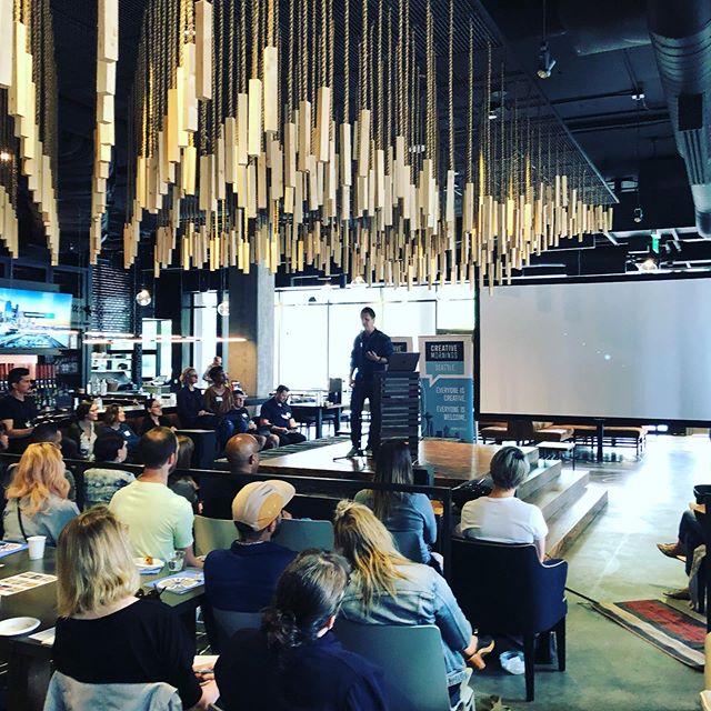 We&rsquo;re hanging out at the @collectiveseattle this morning, eating #AvacadoToast and listening to #JimHaven talk about #Wonder. @creativemorningsseattle is a great way to start the day! . . .
#PNWCreates #LetsGetCreative #CMWonder #JimHaven #Good