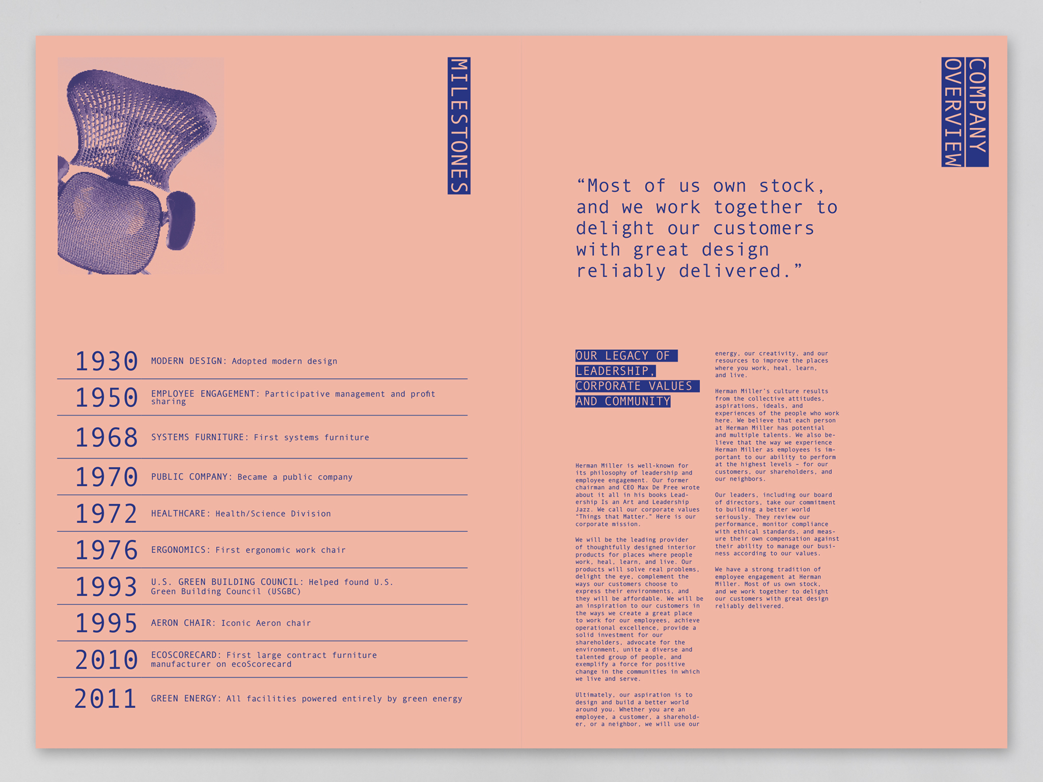 Herman Miller Annual Report Design by Seda Gumustas. www.seda-g.com