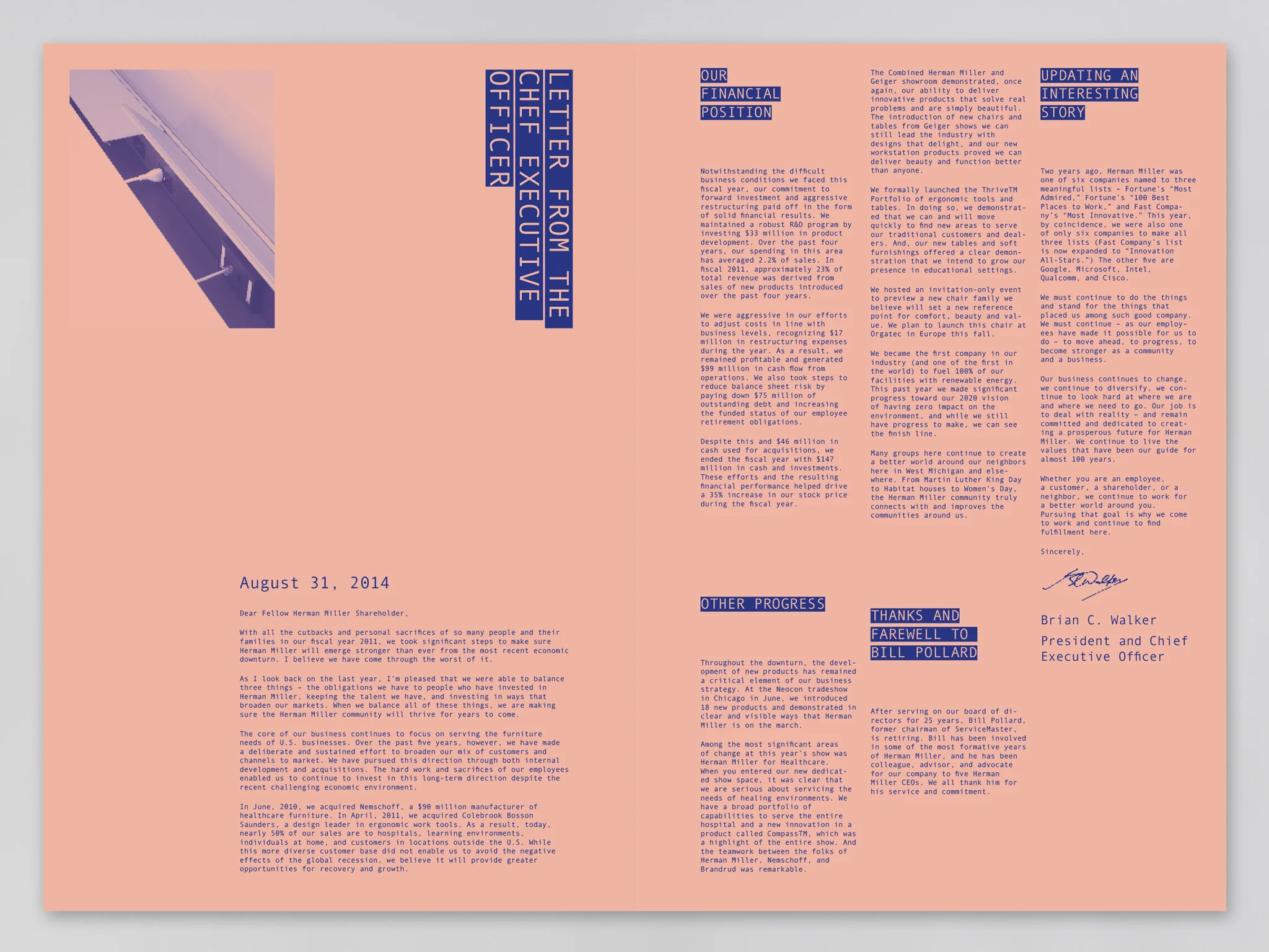 Herman Miller Annual Report Design by Seda Gumustas. www.seda-g.com