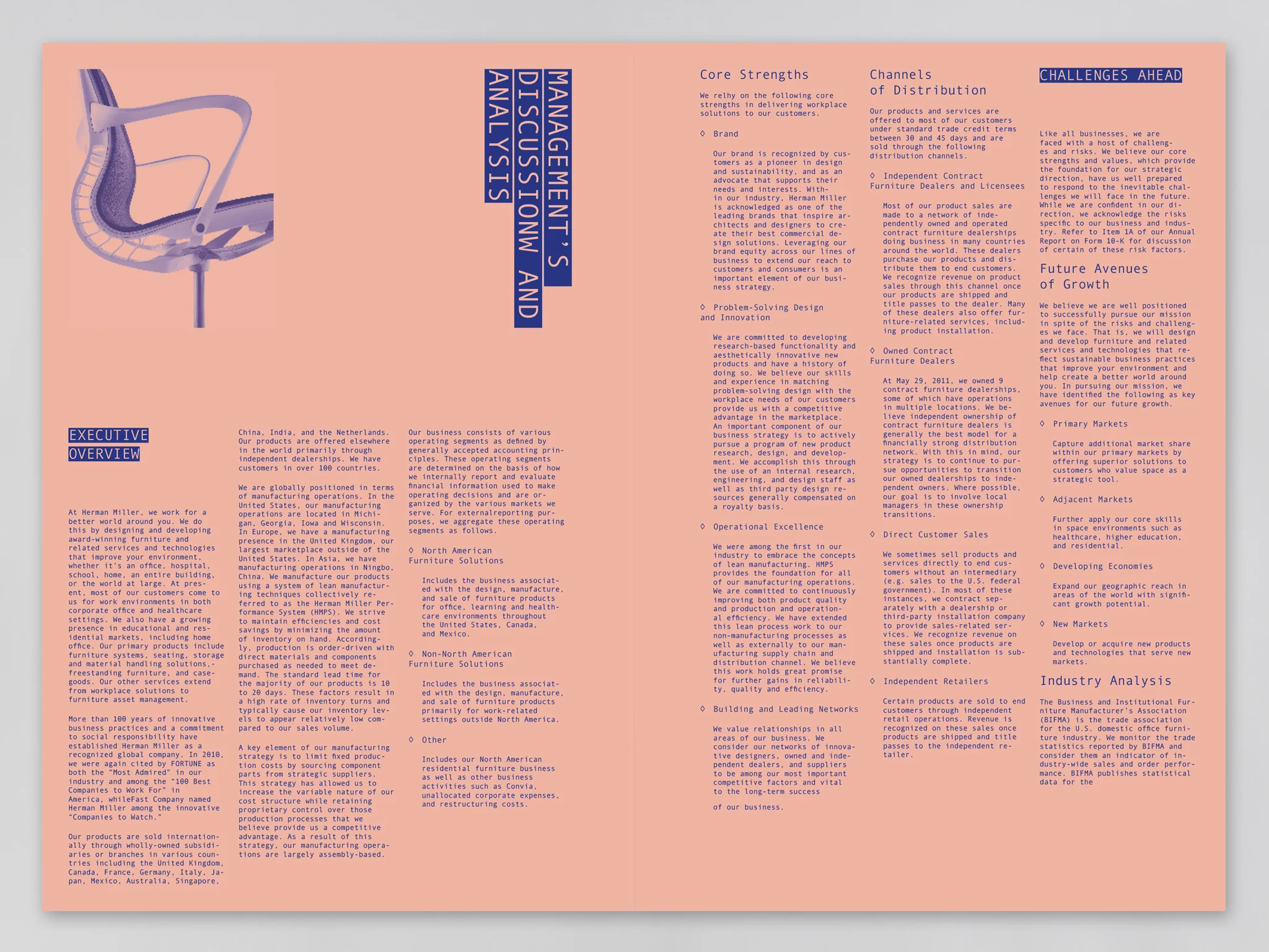 Herman Miller Annual Report Design by Seda Gumustas. www.seda-g.com
