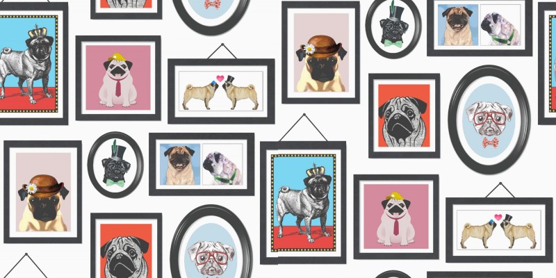 Albany Pug's Life is $37 per roll.
