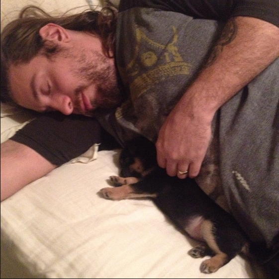 Mr.LL and Bigby taking a nap.