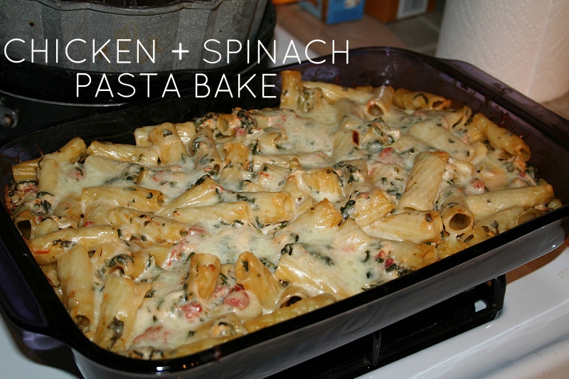 Spinach + Chicken Pasta /// Lazy Cooking