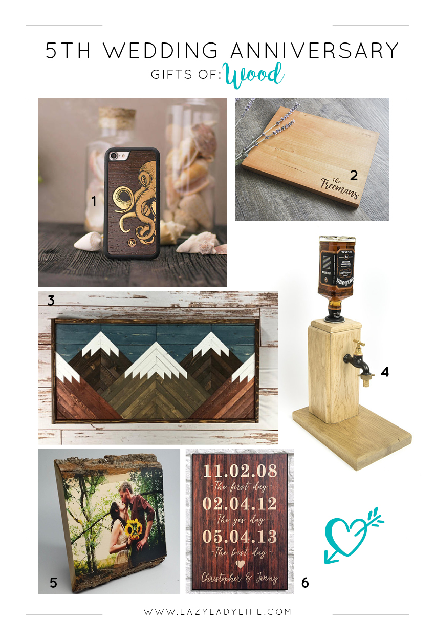 Brilliant and Creative Ideas for 5 Year Wedding Anniversary Gifts – The  Wood Look