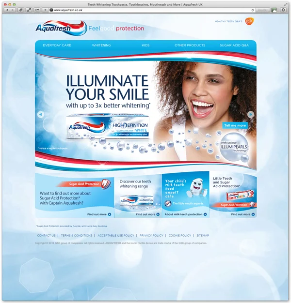 Homepage with alternate carousel image