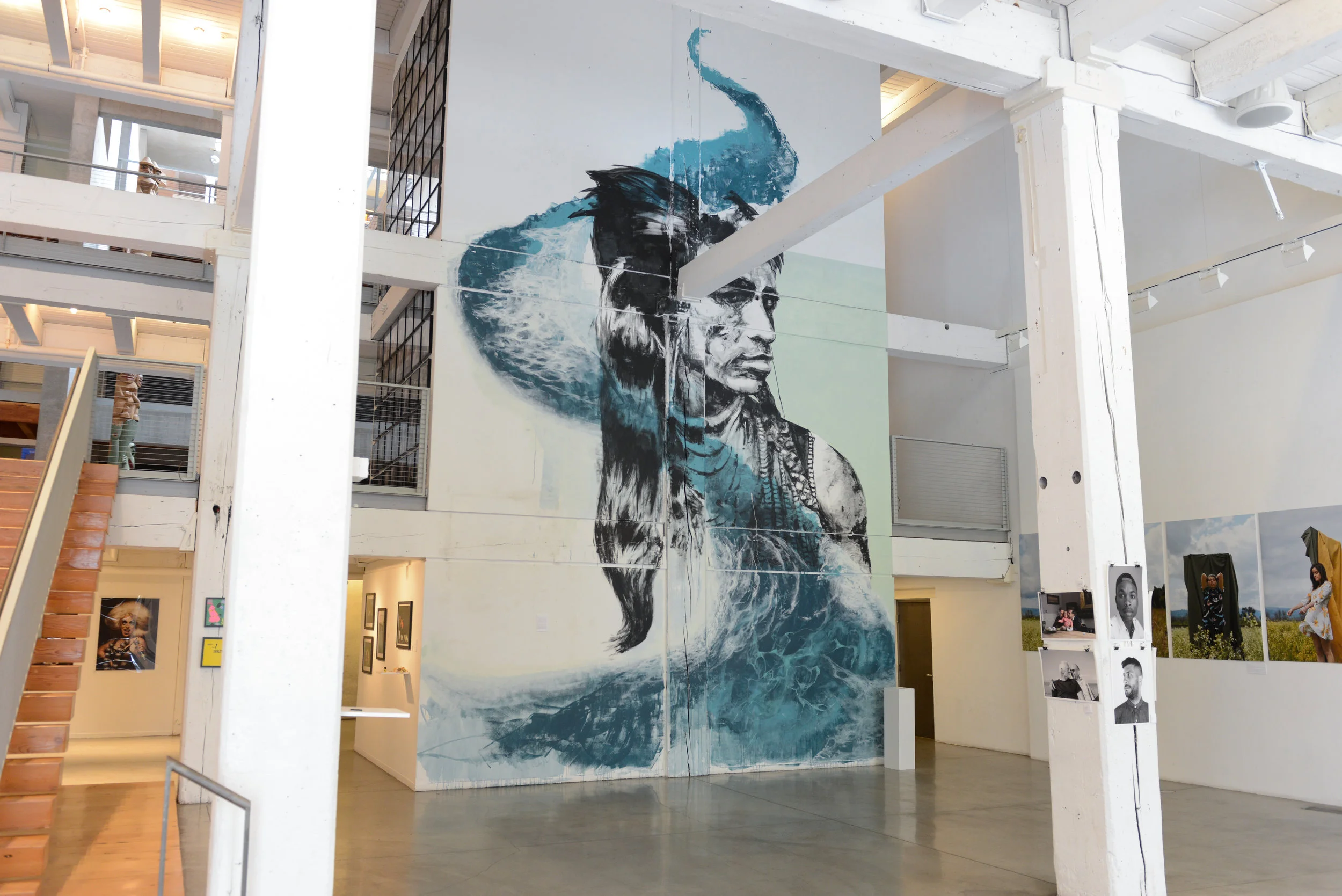 Wieden + Kennedy’s Pride Party Mural , 2017, Acrylics on wall, 18x6m