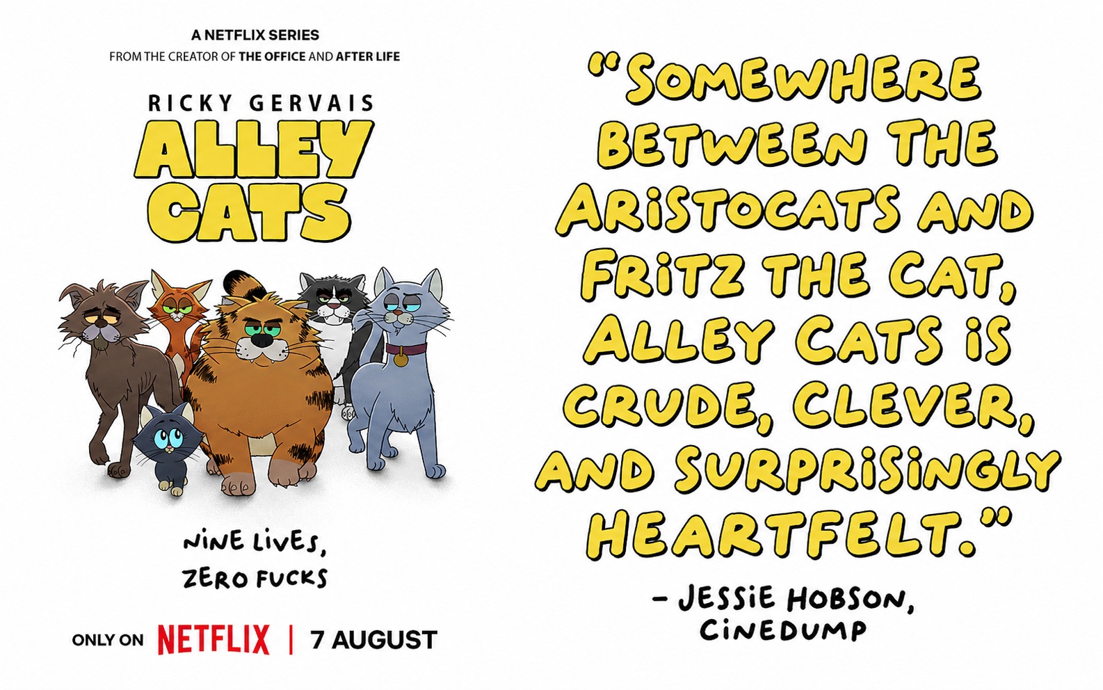 Alley Cats: Ricky Gervais Turns a Pack of Strays Into an Existential Sitcom