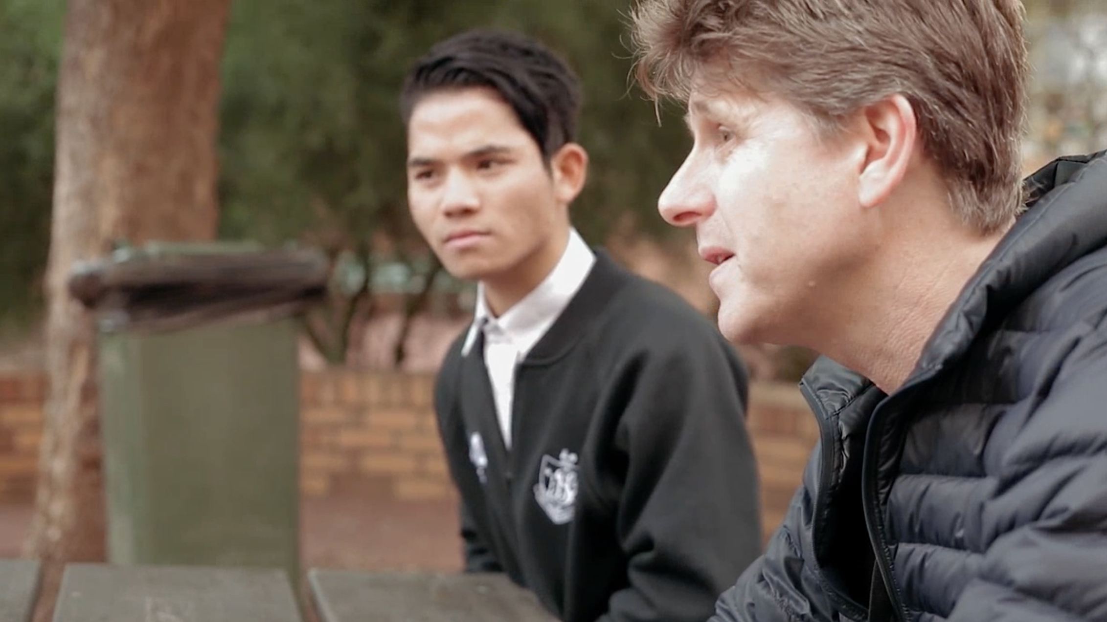 above: Adelaide High School PCW Andrew Babirat with Student