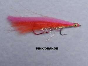 Pink/Orange Tandem Bucktailing Fly —