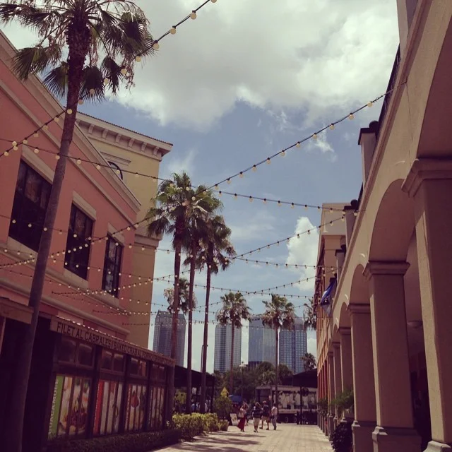 getting ready to set up for food trucks and fireworks at channelside plaza!