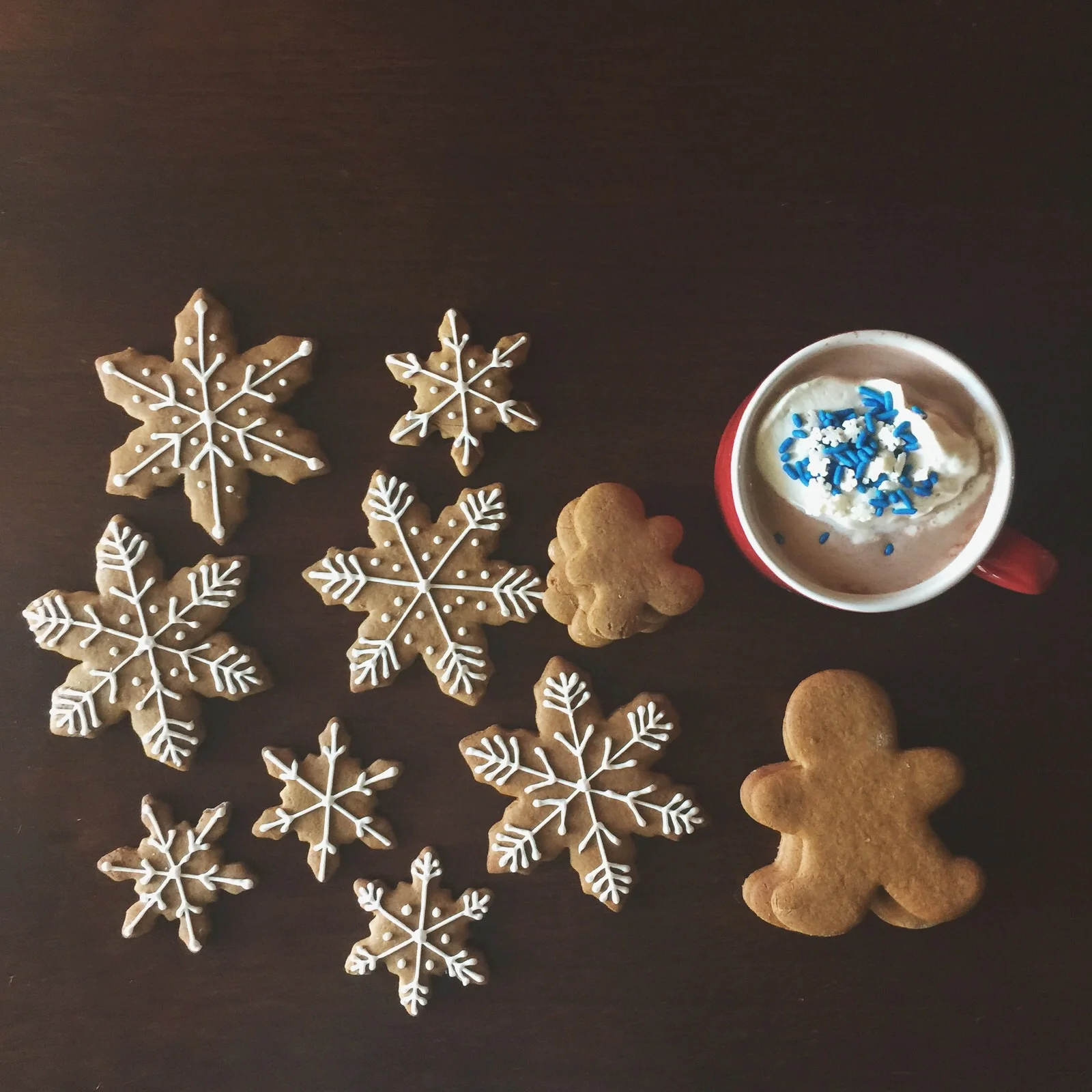 really into the iced snowflakes this year.