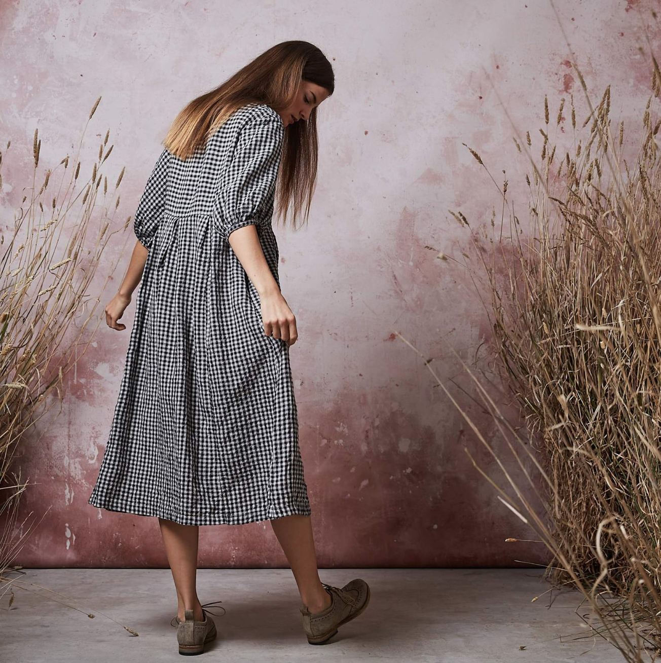 checked gingham dress