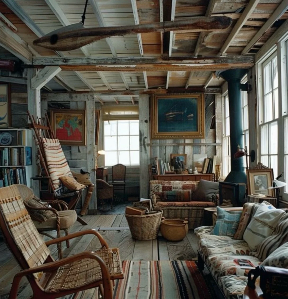 A captain&rsquo;s cottage.

Lucky captain 🤎🩶🤍

#homestyle #naturalhome #simpleliving