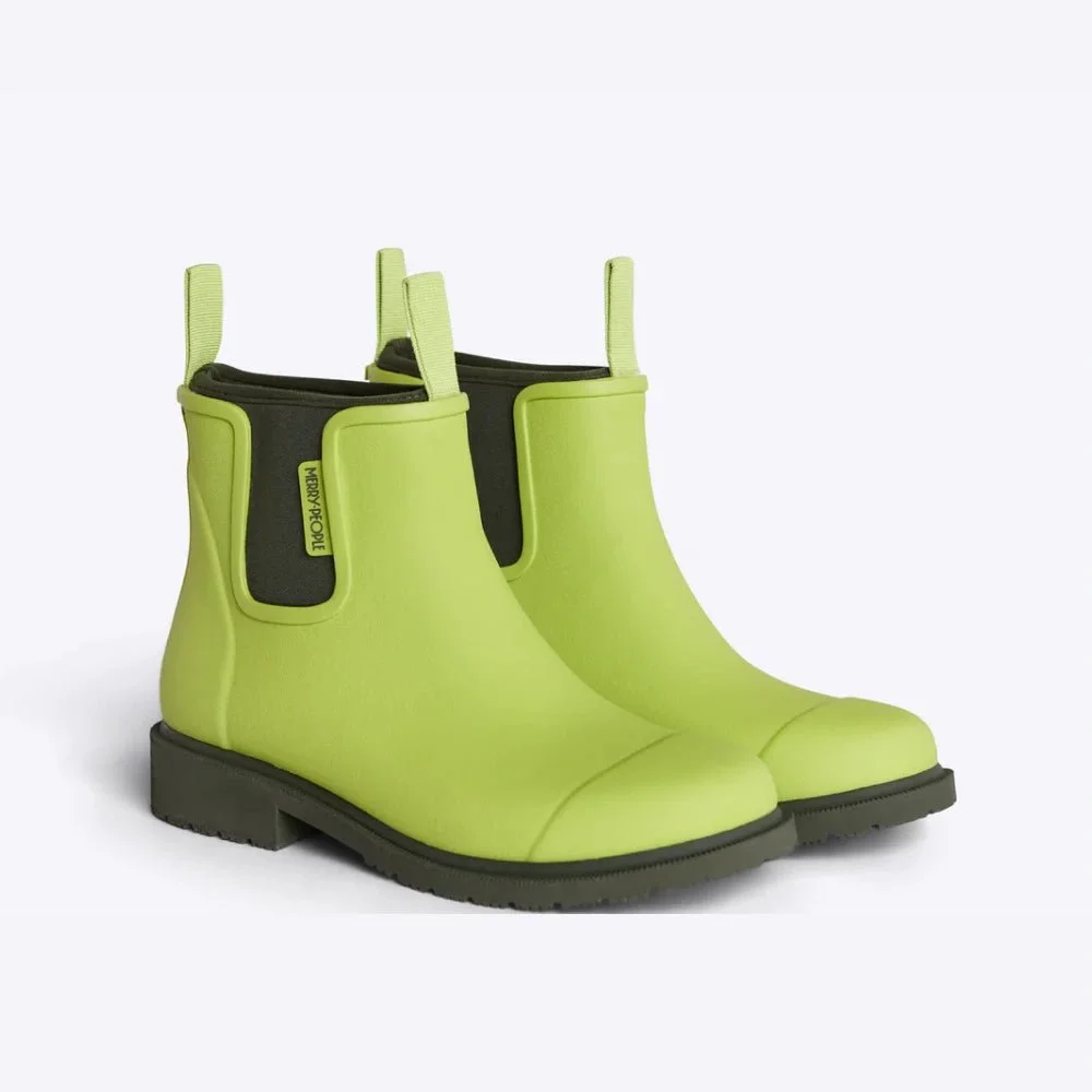 Merry People Bobbi Ankle Boot Lime & Olive Manon bis