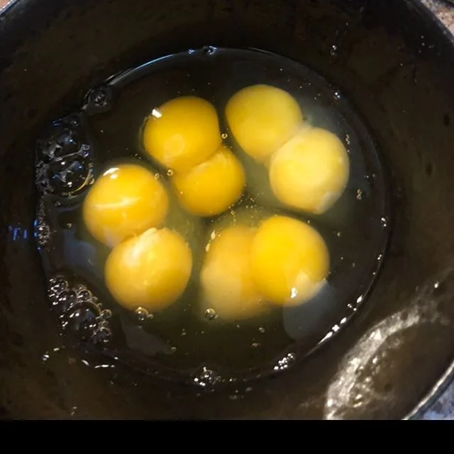 Have never cracked an egg and found twins but recently had FOUR TWINS in one carton. Not a dream but felt like it.