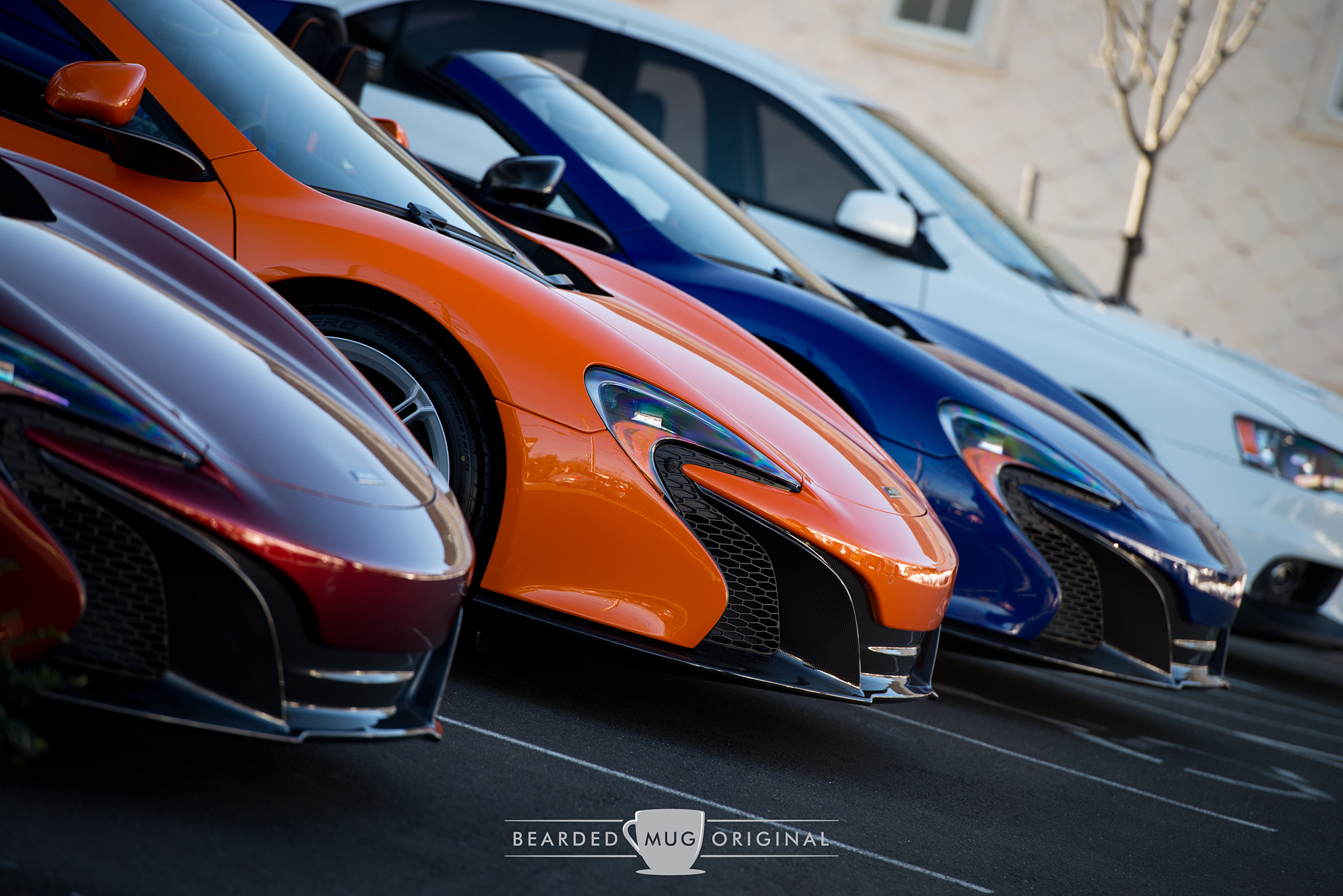 The McLarens are lined up at Miller Motorcars in Greenwich, CT.