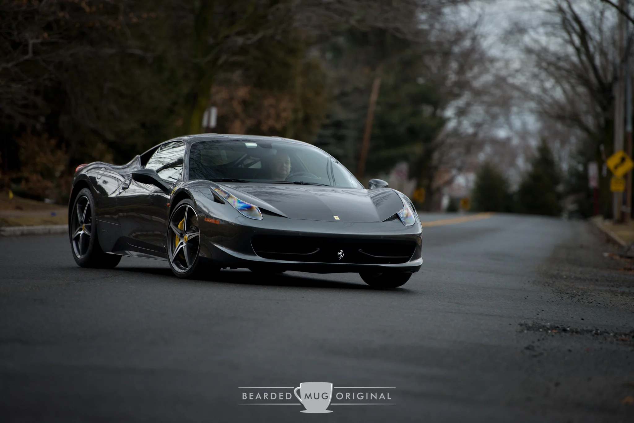A Ferrari 458 Italia is caught entering the Chatham High School parking lot.