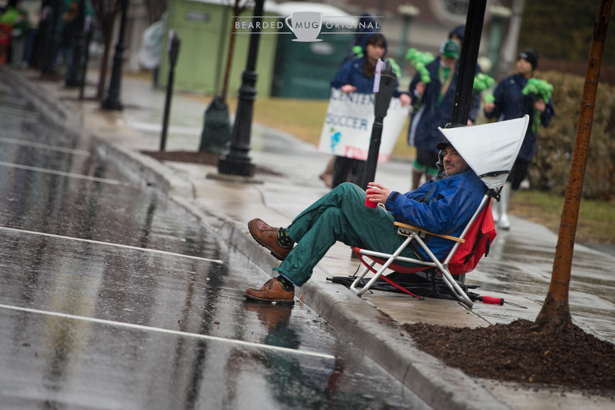 No fighting for prime real estate: Those that did brave the foul weather were treated to the same great parade, just without the pushing and shoving to get a good view.