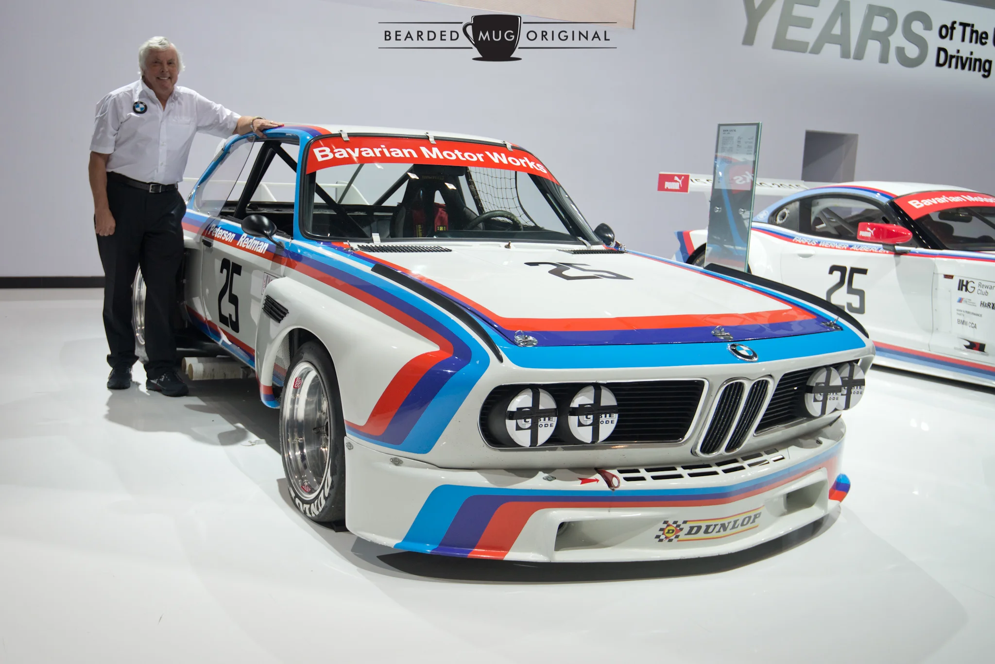To celebrate 40 years of racing, BMW brought out their 1975 3.0 CSL, along with its driver Brian Redman.