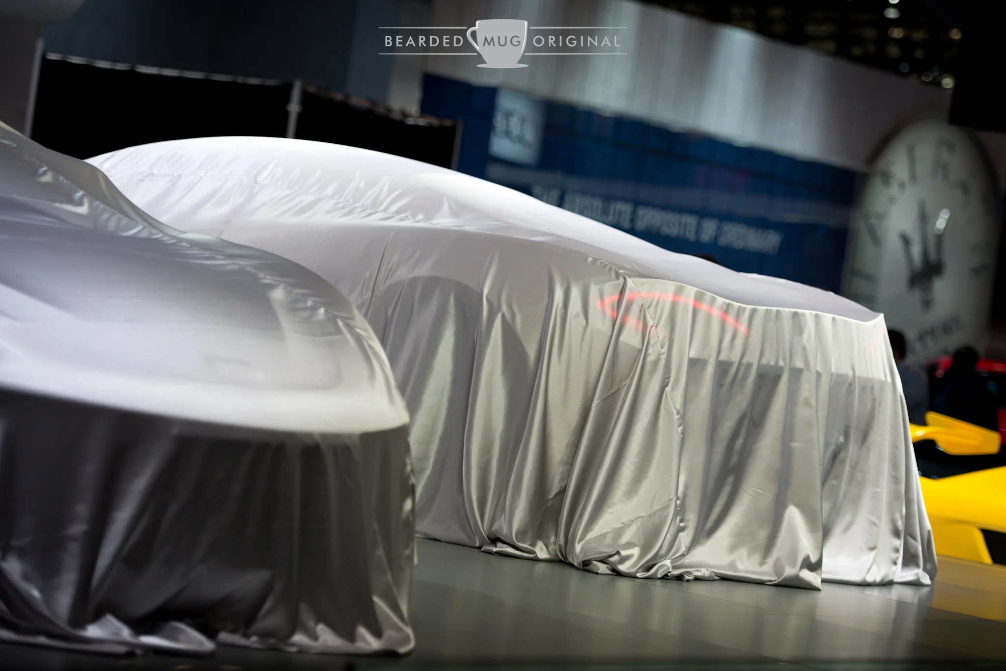 Under wraps: The world premiere of the McLaren 570S was just after my departure from the show. 