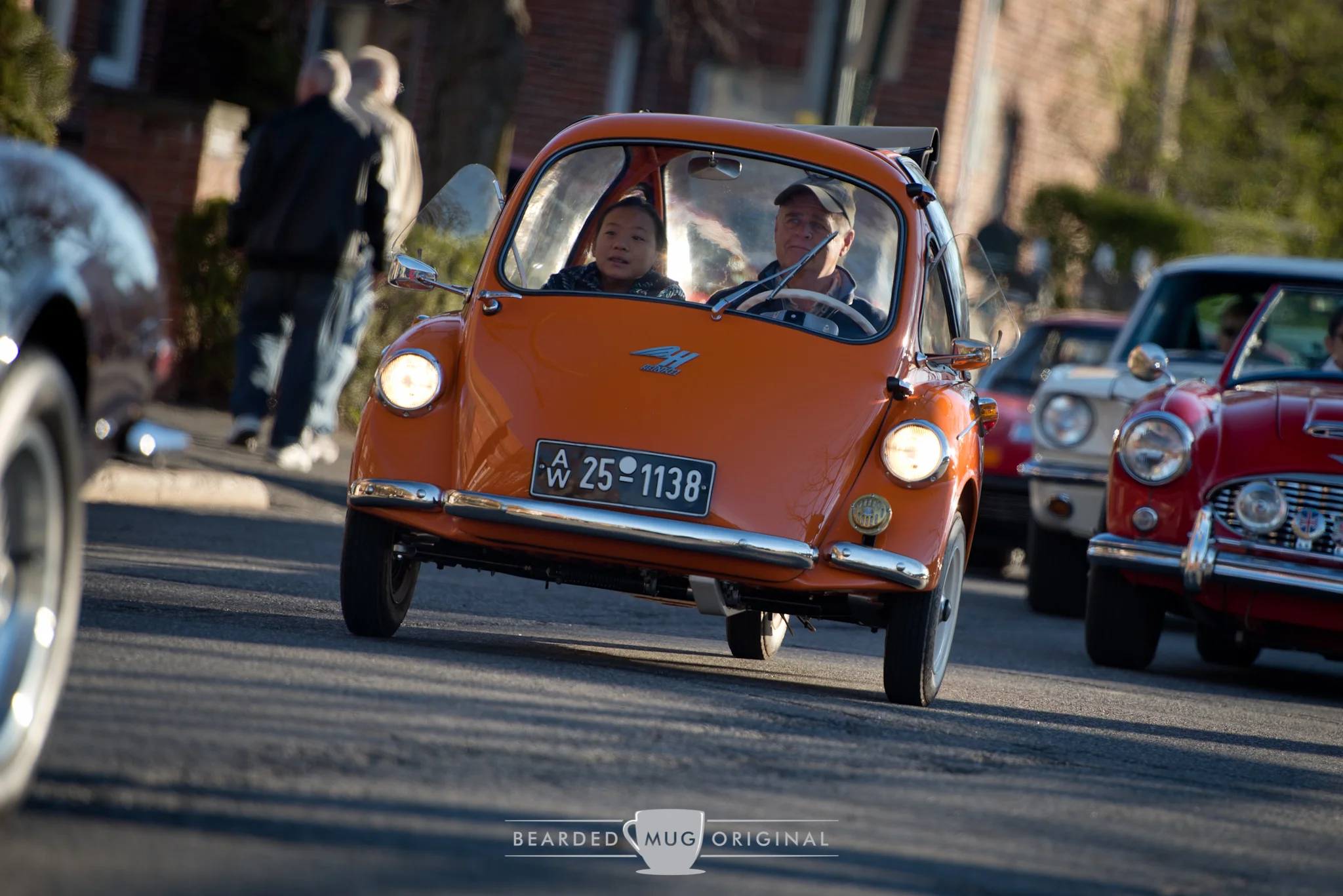 Heinkel micro car delivered loads of fun to both the riders and spectators.